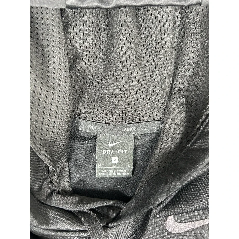 Nike Dri-Fit Mens Black Pullover Hoodie Athletic Drawstring Casual‎ Wear M